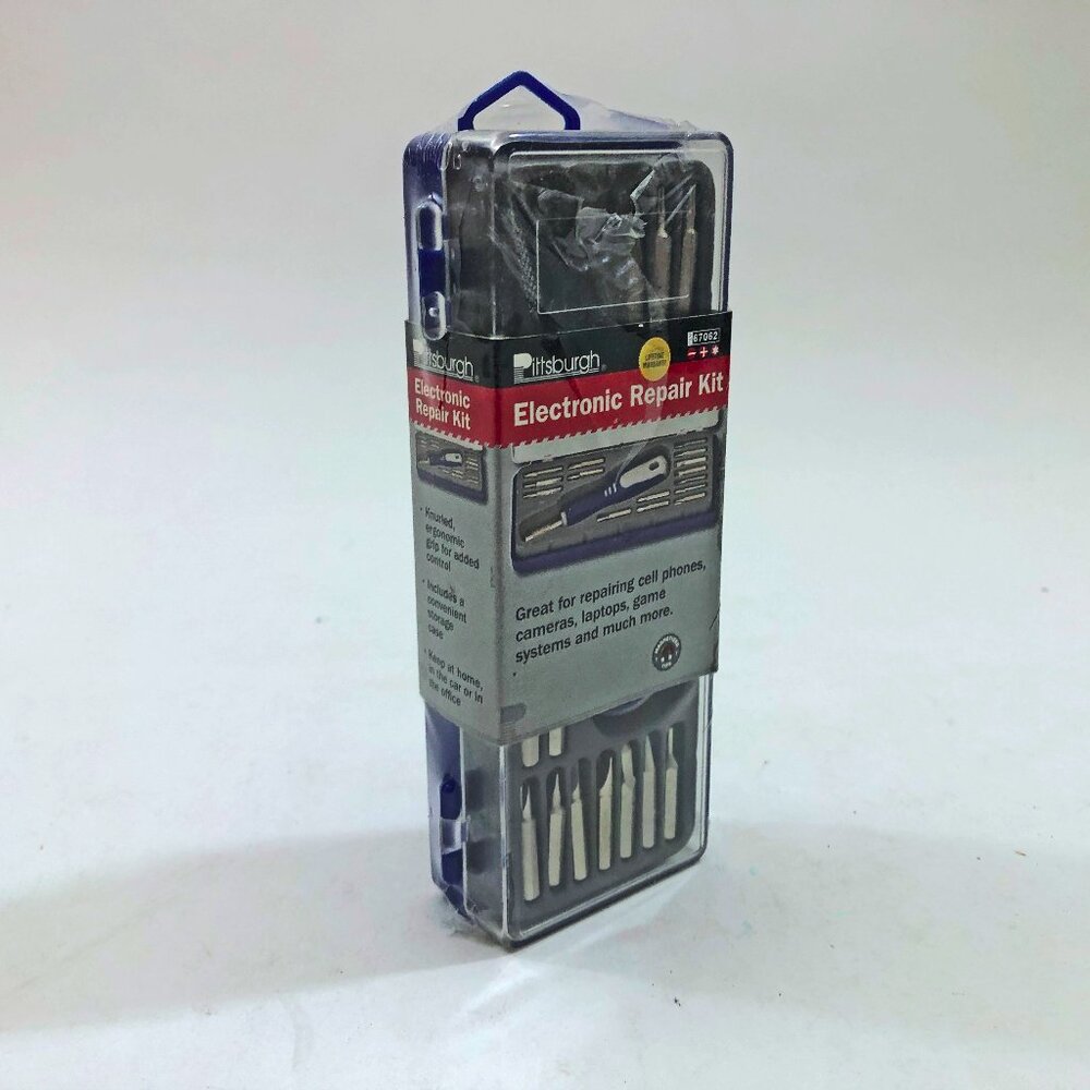 Pittsburgh Electronic Repair Kit 15 Piece + Driver + Carry Box